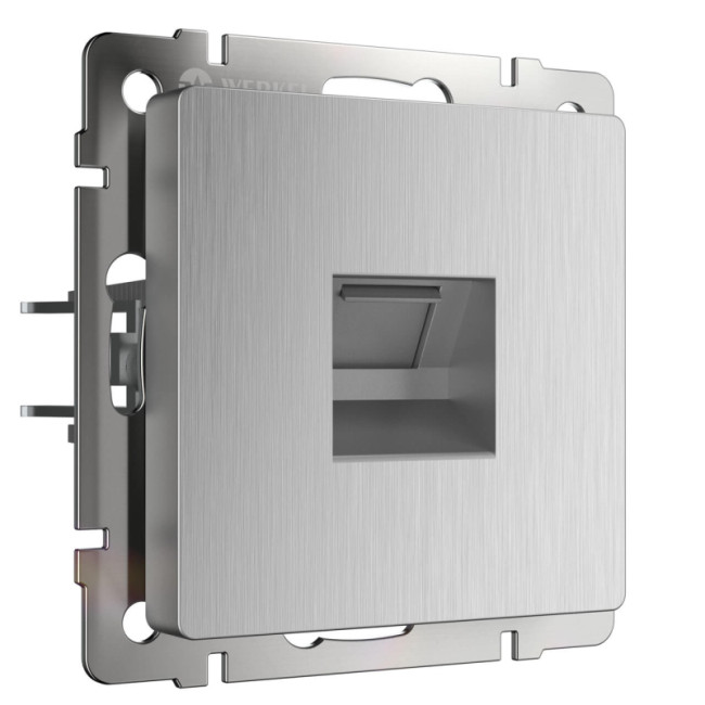 Розетка Ethernet RJ-45 Werkel cеребряный рифленый W1181009 4690389159886 Розетка Ethernet RJ-45 Werkel cеребряный рифленый W1181009 4690389159886