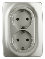 Розетка 2x2P+E Schuko со шторками Эра 12-2108-15 Б0036451