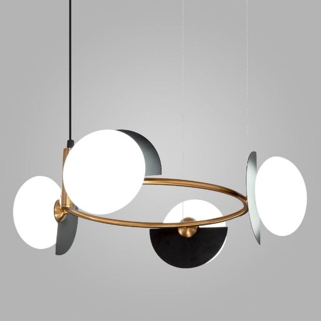 Подвесная люстра Eurosvet Moity 70150/4 черный/латунь a064822