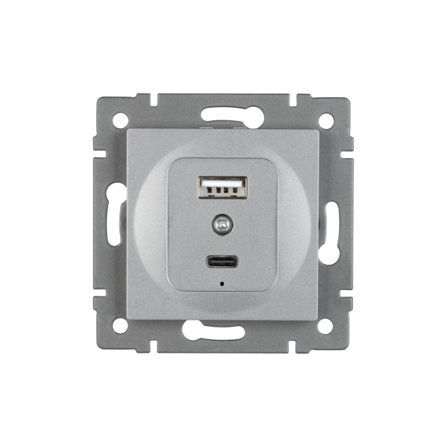 Механизм USB розетки Arlight SCT-MUAC-PL-GR-V (5V, 3A, QC4) 049840