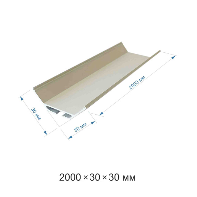 Профиль угловой накладной Apeyron ширина ленты до 22мм 08-22-01 Профиль угловой накладной Apeyron ширина ленты до 22мм 08-22-01