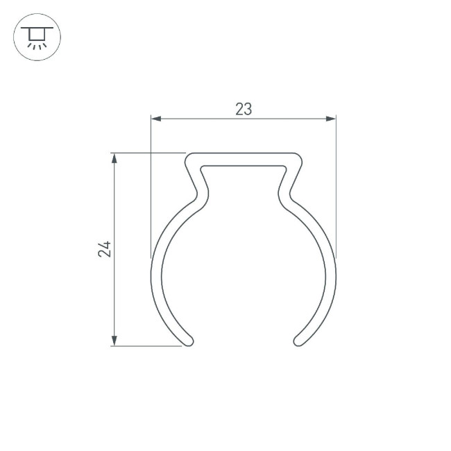 Профиль Arlight WPH-FLEX-D22-360deg-1000 053423 Профиль Arlight WPH-FLEX-D22-360deg-1000 053423