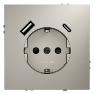 Розетка с USB, A+C Voltum S70 VLS040503 (кашемир)