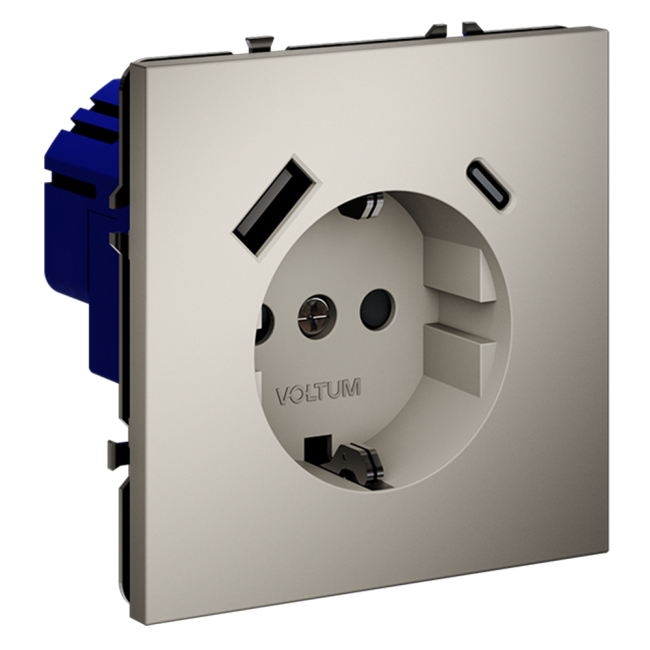 Розетка с USB, A+C Voltum S70 VLS040503 (кашемир) Розетка с USB, A+C Voltum S70 VLS040503 (кашемир)