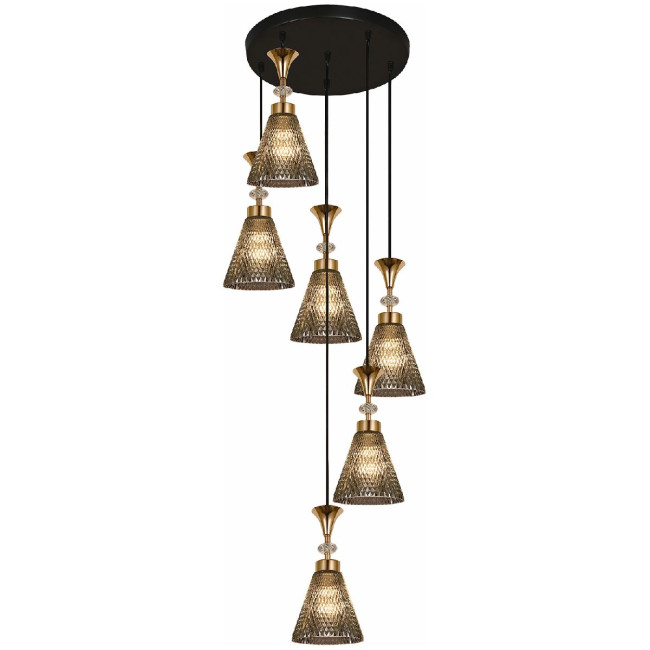 Каскадная люстра Reluce 02005-0.9-06 SMOKE Каскадная люстра Reluce 02005-0.9-06 SMOKE