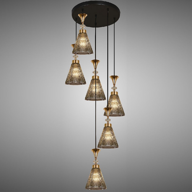 Каскадная люстра Reluce 02005-0.9-06 SMOKE Каскадная люстра Reluce 02005-0.9-06 SMOKE