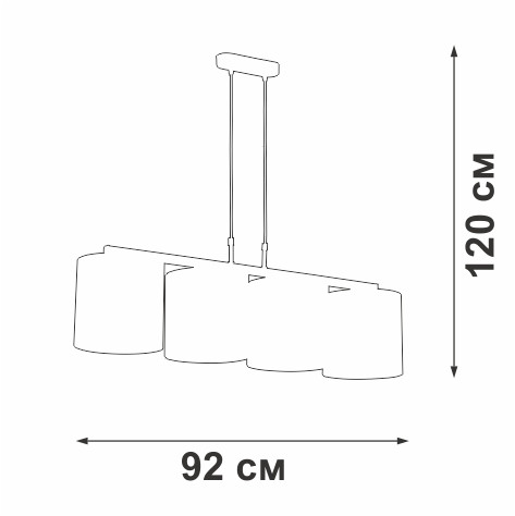 Подвесная люстра Vitaluce V2882-1/4S Подвесная люстра Vitaluce V2882-1/4S