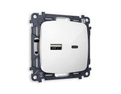 Комплект механизма розетки USB A+C 20W Ambrella Volt Omega (OP1110, VM177) MO111010