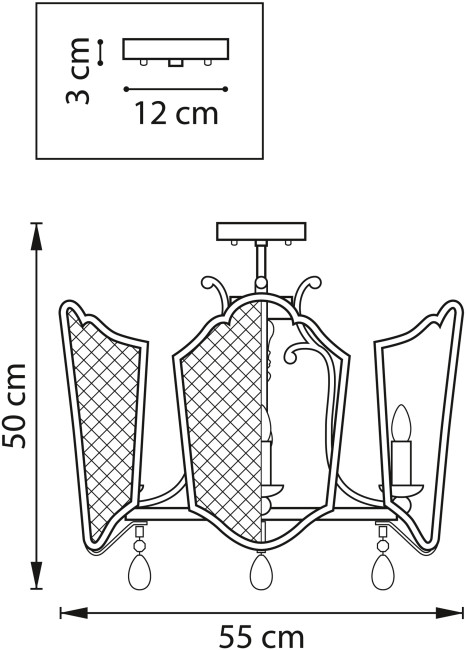 Потолочная люстра Lightstar Castello 744057