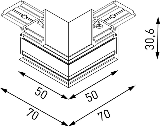 Коннектор угловой Lumker SY-LINK-CNLV-S1S-WH 013601 Коннектор угловой Lumker SY-LINK-CNLV-S1S-WH 013601