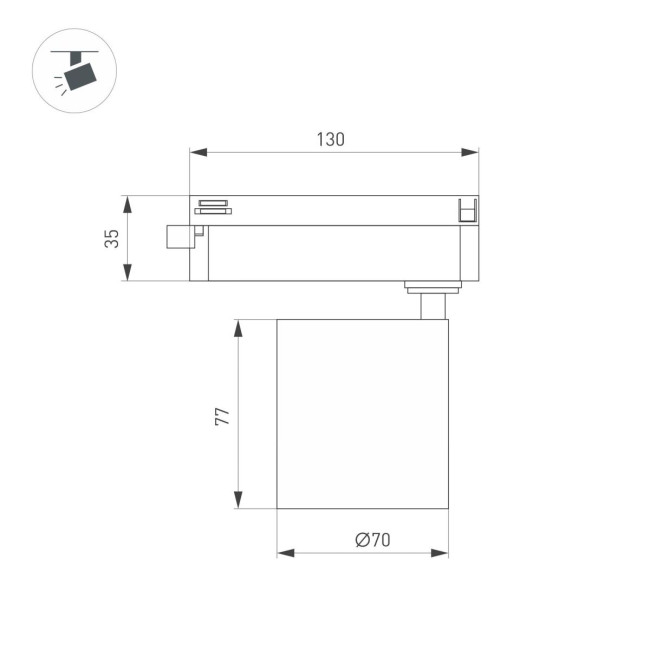 Трековый однофазный светильник Arlight LGD-DYKE-2TR-R75-16W Warm3000 (WH, 50 deg, 230V) 052265 Трековый однофазный светильник Arlight LGD-DYKE-2TR-R75-16W Warm3000 (WH, 50 deg, 230V) 052265