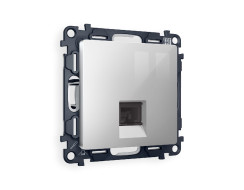 Комплект механизма телефонной розетки RJ-11(4P4C) со шторкой Ambrella Volt Alfa MA412030