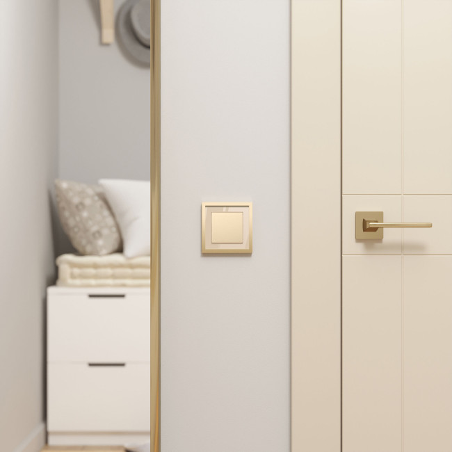 Рамка на 1 пост Werkel Baguette айвори-латунь 4690389185731 W0012851 a060233 Рамка на 1 пост Werkel Baguette айвори-латунь 4690389185731 W0012851 a060233