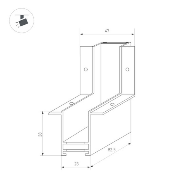 Коннектор угловой внутренний Arlight Mag-Con-2538-F-L90-INT 034230 Коннектор угловой внутренний Arlight Mag-Con-2538-F-L90-INT 034230