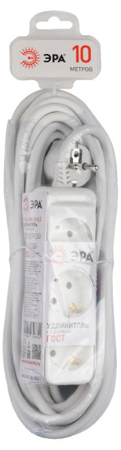 Удлинитель электрический Эра U-3e-10m-3x1,5 Б0044035