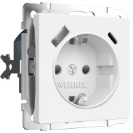 Розетка с/з со шторками и USB тип A+C Werkel W1171761 4690389213267 a069613