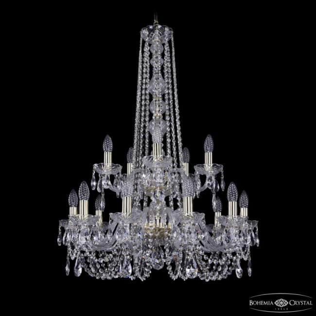 Подвесная люстра Bohemia Ivele Crystal 1402/10+5/240/h-90/2d G