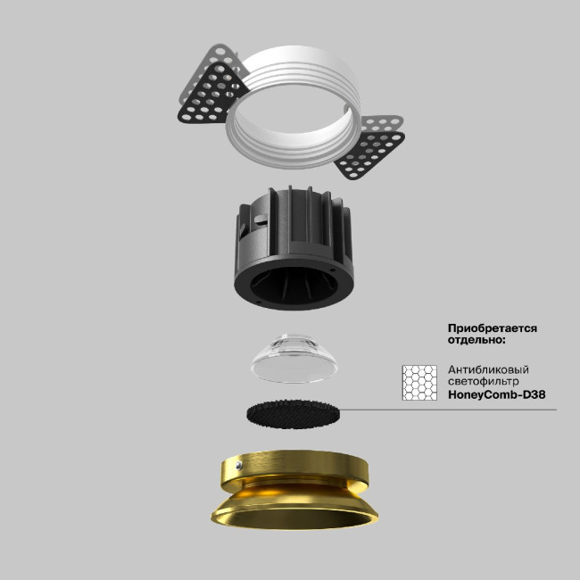 Встраиваемый светильник Maytoni Round DL058-12W3K-TRS-BS Встраиваемый светильник Maytoni Round DL058-12W3K-TRS-BS