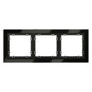 Рамка на 3 поста Voltum S70 VLS110308 (черный,стекло)