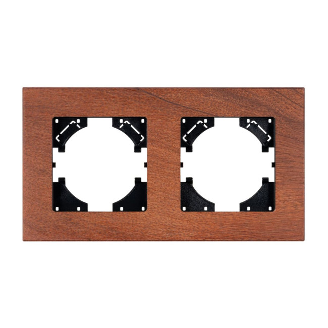 Рамка на 2 поста из натурального дерева Arlight FRM-XSILO-WD-2-NL 050871 Рамка на 2 поста из натурального дерева Arlight FRM-XSILO-WD-2-NL 050871