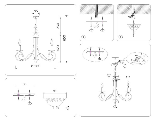Подвесная люстра Ambrella Light Modern TR9605