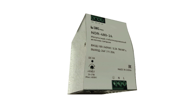 Блок питания SWG PRO 480Вт DC24 IP20 NDR-480-24 Блок питания SWG PRO 480Вт DC24 IP20 NDR-480-24