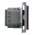 Выключатель карточный Stekker Эмили RSW40-5114-10 платиново-серый, soft touch 50699