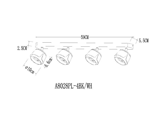 Спот Arte Lamp Amaks A8028PL-4BK Спот Arte Lamp Amaks A8028PL-4BK
