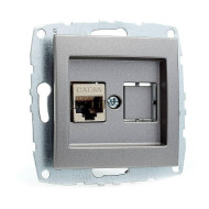 Розетка компьютерная Rj45 Cat6 Mono Electric Despina-Larissa антрацит 500-002405-125 Розетка компьютерная Rj45 Cat6 Mono Electric Despina-Larissa антрацит 500-002405-125