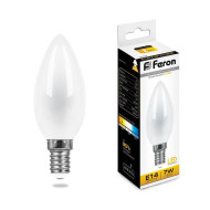 Лампа светодиодная Feron E14 7W 2700K Свеча Матовая LB-66 25785 Лампа светодиодная Feron E14 7W 2700K Свеча Матовая LB-66 25785