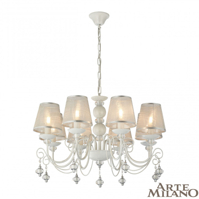 Подвесная люстра Arte Milano 347620/8 WT+SL Подвесная люстра Arte Milano 347620/8 WT+SL