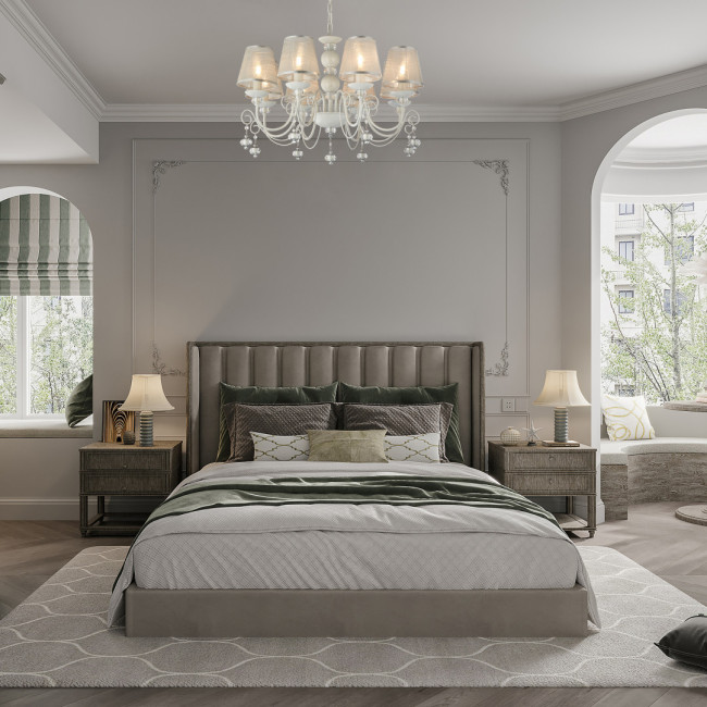 Подвесная люстра Arte Milano 347620/8 WT+SL Подвесная люстра Arte Milano 347620/8 WT+SL