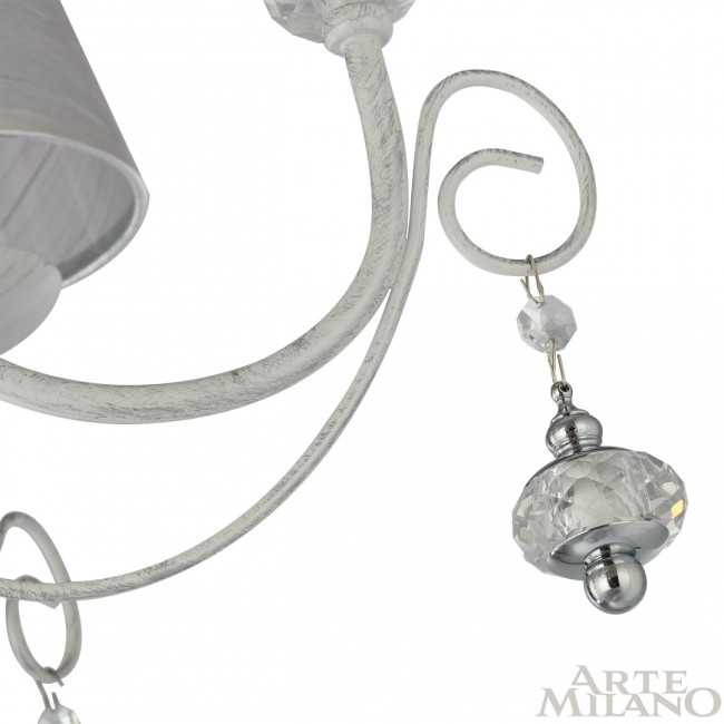 Подвесная люстра Arte Milano 347620/8 WT+SL Подвесная люстра Arte Milano 347620/8 WT+SL