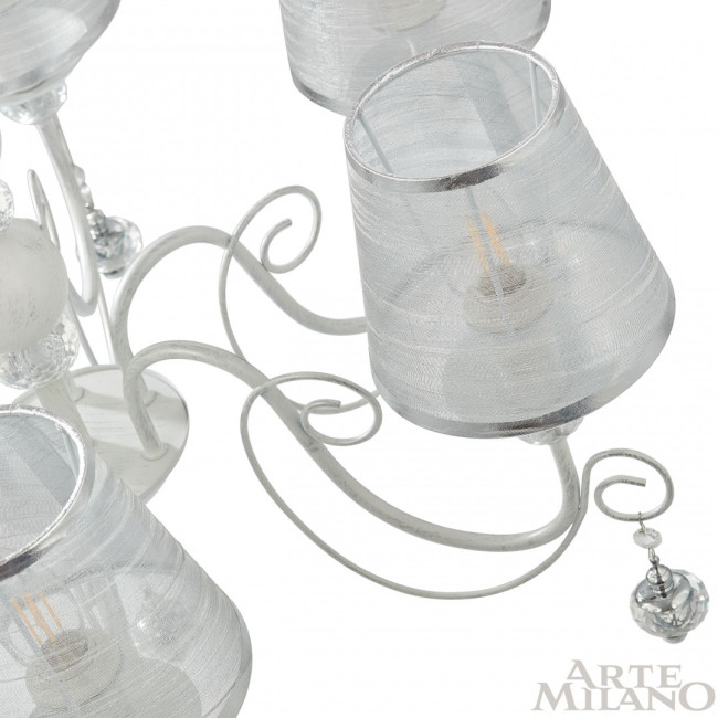 Подвесная люстра Arte Milano 347620/8 WT+SL Подвесная люстра Arte Milano 347620/8 WT+SL