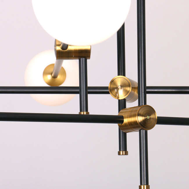 Люстра на штанге Delight Collection Bistro Globe 9389P/6 black/gold Люстра на штанге Delight Collection Bistro Globe 9389P/6 black/gold