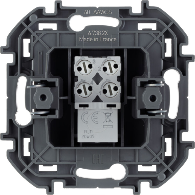 Розетка телефонная RJ11 Legrand Inspiria 673822 Розетка телефонная RJ11 Legrand Inspiria 673822