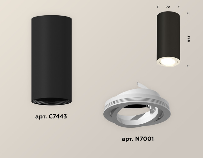Накладной поворотный светильник Ambrella Light Techno XS7443001 (C7443, N7001) Накладной поворотный светильник Ambrella Light Techno XS7443001 (C7443, N7001)