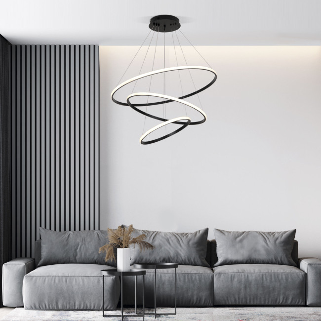 Подвесная люстра Eurosvet Collars 90264/3 черный Подвесная люстра Eurosvet Collars 90264/3 черный