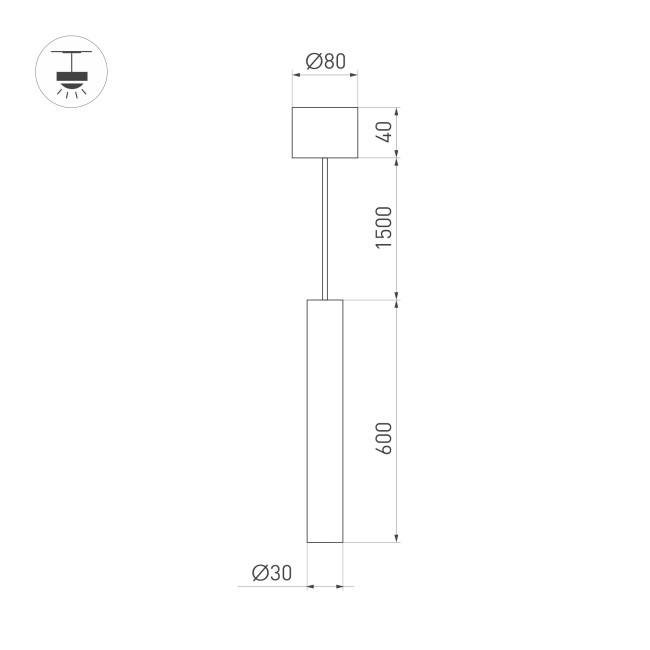 Подвесной светильник Arlight SP-PIPE-HANG-L600-R30-9W Warm3000 (BK, 24 deg, 230V) 038611 Подвесной светильник Arlight SP-PIPE-HANG-L600-R30-9W Warm3000 (BK, 24 deg, 230V) 038611