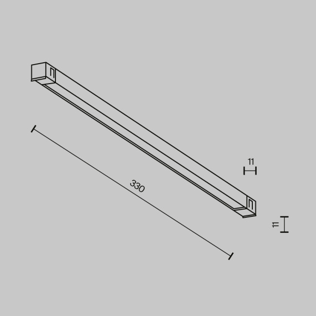 Трековый магнитный светильник Maytoni Technical Basis Exility X TR240-2-6W3K-B Трековый магнитный светильник Maytoni Technical Basis Exility X TR240-2-6W3K-B