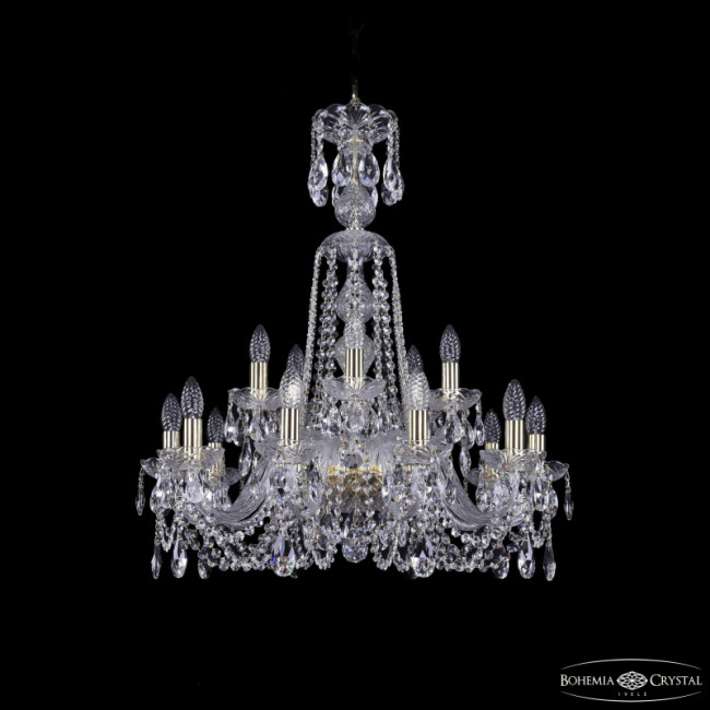 Подвесная люстра Bohemia Ivele Crystal 1402/10+5/240/XL-77 G Подвесная люстра Bohemia Ivele Crystal 1402/10+5/240/XL-77 G