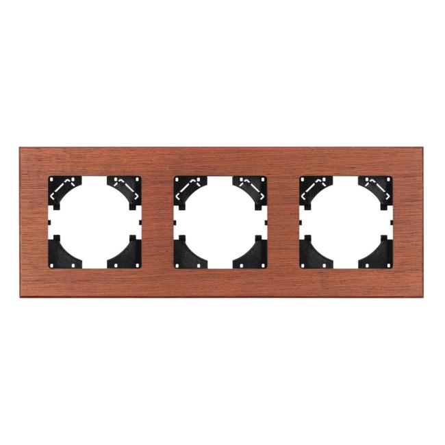 Рамка на 3 поста из натурального дерева Arlight FRM-XSILO-WD-3-NL 050873 Рамка на 3 поста из натурального дерева Arlight FRM-XSILO-WD-3-NL 050873
