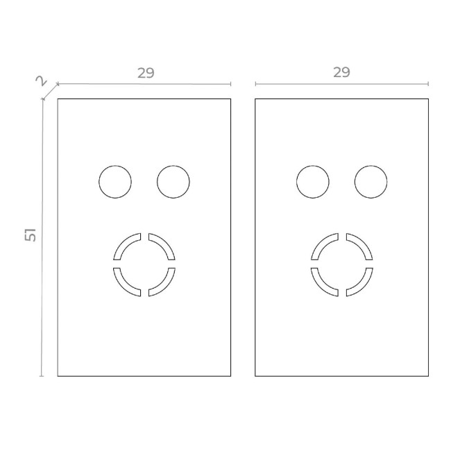 Торцевая заглушка (2 шт.) ST Luce Skyflat ST068.509.13