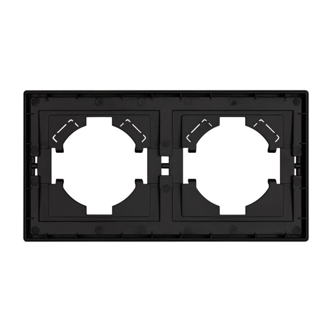 Рамка пластиковая на 2 поста Arlight FRM-TENDO-SFPL-2-BK 054646 Рамка пластиковая на 2 поста Arlight FRM-TENDO-SFPL-2-BK 054646