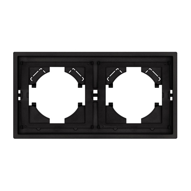Рамка пластиковая на 2 поста Arlight FRM-TENDO-SFPL-2-BK 054646 Рамка пластиковая на 2 поста Arlight FRM-TENDO-SFPL-2-BK 054646