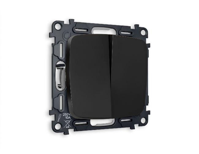 Комплект механизма 2-кл выключателя Ambrella Volt Omega MO803010 Комплект механизма 2-кл выключателя Ambrella Volt Omega MO803010