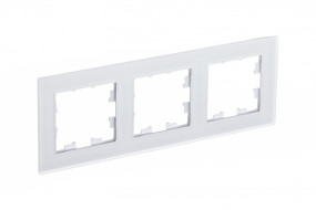 Рамка 3-ая Systeme Electric AtlasDesign Nature Матовое стекло белый ATN330103