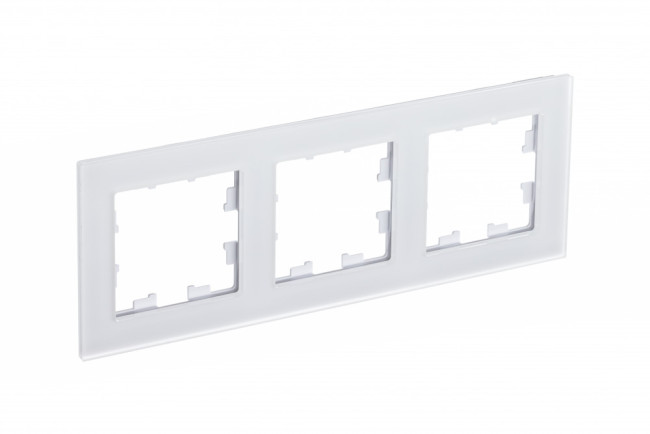 Рамка 3-ая Systeme Electric AtlasDesign Nature Матовое стекло белый ATN330103