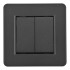 Выключатель двухклавишный Arte Milano SET16-1-30-2 black