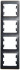 Рамка 4-ая вертикальная Systeme Electric Glossa Антрацит GSL000708 Рамка 4-ая вертикальная Systeme Electric Glossa Антрацит GSL000708